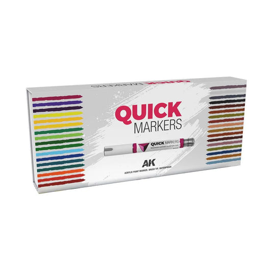 AKMQ150 - AK Quick Marker - Special Box Full Range Quick Markers (34 Markers) - 速塗麥克筆特別全色套組 (34支組)