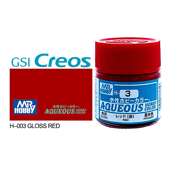 H003 - Aqueous Gloss Red - GSI/水性漆 紅色