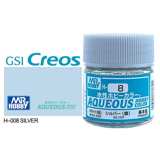 H008 - Aqueous Metallic Gloss Silver - GSI/水性漆 銀色