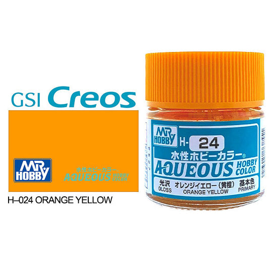 H024 - Aqueous Gloss Orange Yellow - GSI/水性漆 黃澄色