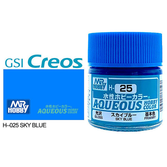H025 - Aqueous Gloss Sky Blue - GSI/水性漆 天藍色