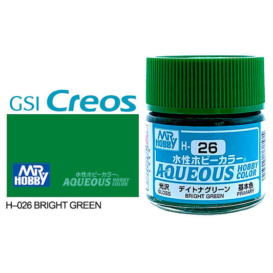 H026 - Aqueous Gloss Bright Green - GSI/水性漆 亮綠色