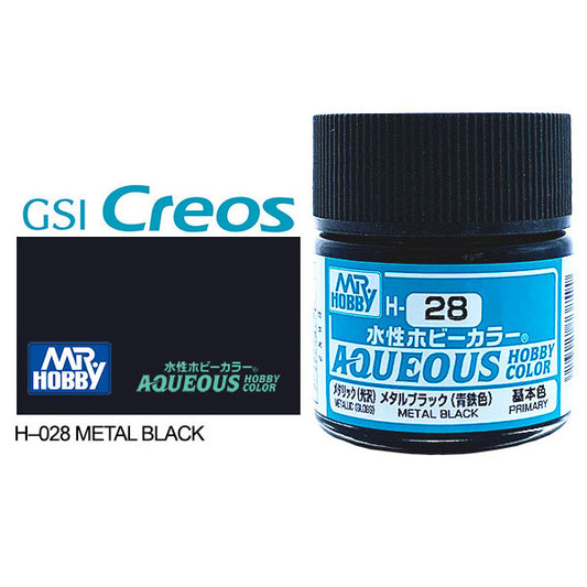 H028 - Aqueous Metallic Gloss Black - GSI/水性漆 金屬黑色