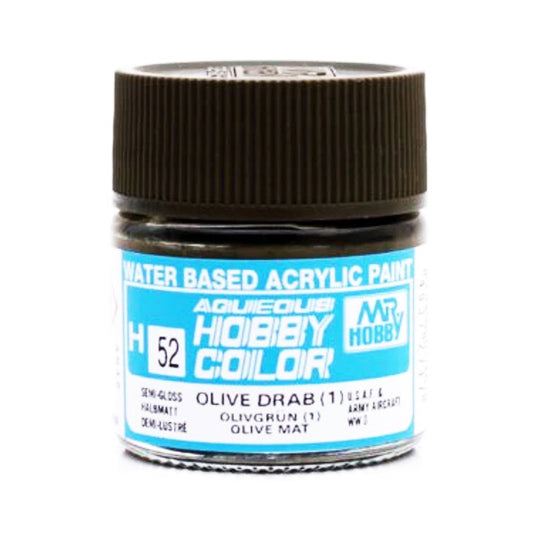 H052 - Aqueous Semi Gloss Olive Drab - GSI/水性漆 半光澤 橄欖綠色