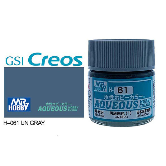 H061 - Aqueous Semi Gloss Ijn Grey - GSI/水性漆 半光澤 明灰白色