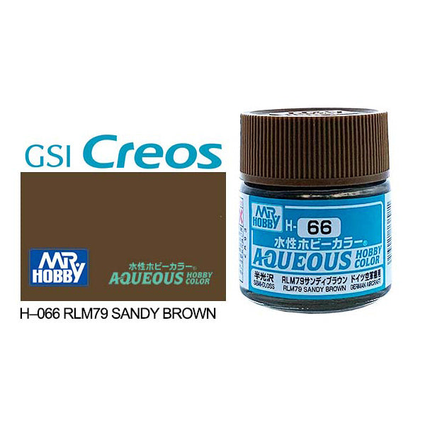 H066 - Aqueous Semi Gloss Rlm Sandy Brwn - GSI/水性漆 RLM79 半光澤 黃褐色