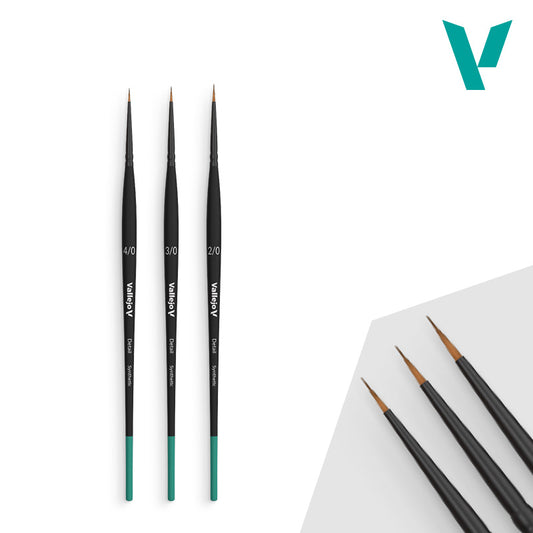 畫筆 -  細節系列 - 訂製套裝 - 塑膠毛畫筆 (4/0,3/0,2/0) - Definition Set - Synthetic fibers (Sizes 4/0, 3/0 & 2/0)