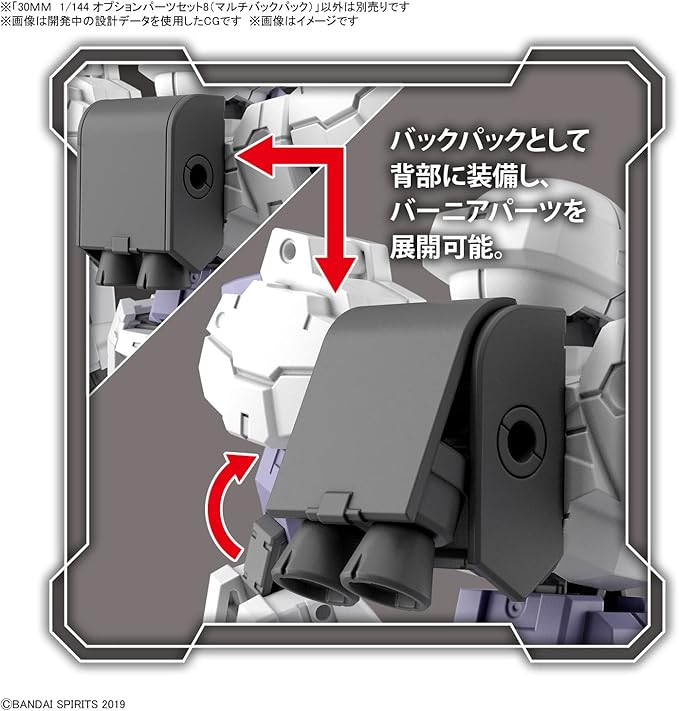 Option Parts Set 8 (Multi Backpack) - 30MM 1/144 配件套組8 (多功能背包)