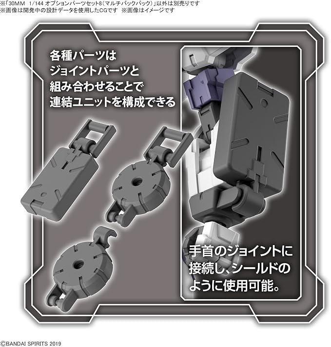 Option Parts Set 8 (Multi Backpack) - 30MM 1/144 配件套組8 (多功能背包)