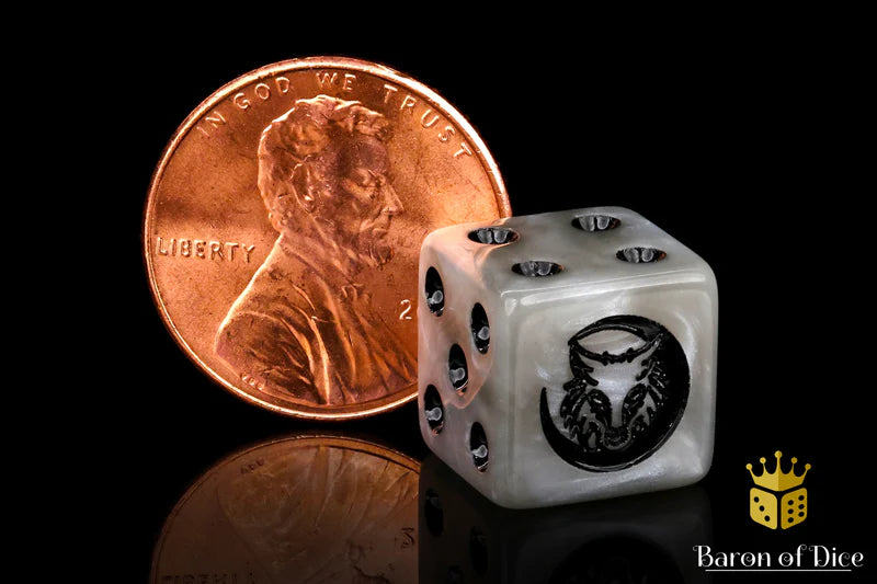 Baron of Dice - Howling Wolf - Grey Shadow (Square Corner) / x25 Dice / 狂嚎野狼- 灰影(方角)