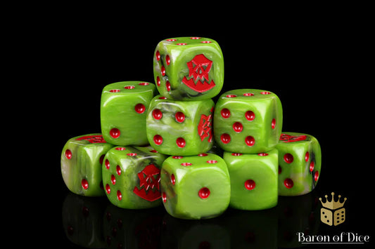 Baron of Dice - Orc Dice - Red (Round Corner) / x25 Dice / 歐克骰 - 紅(圓角)