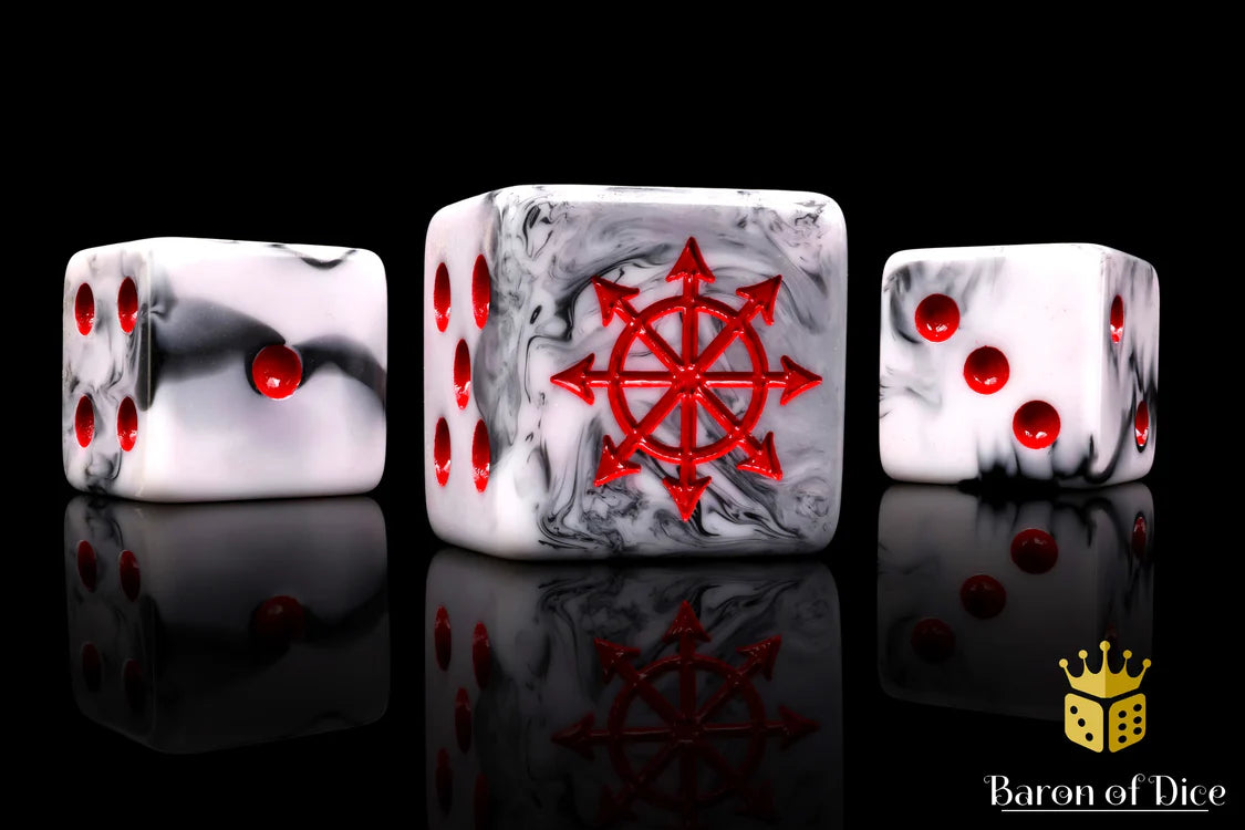 Baron of Dice - Chaos Demon - Marbled (Square Corner) / x25 Dice / 混沌惡魔 - 大理石紋(方角)