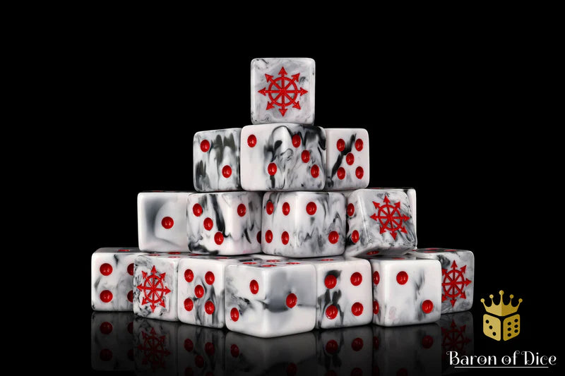 Baron of Dice - Chaos Demon - Marbled (Square Corner) / x25 Dice / 混沌惡魔 - 大理石紋(方角)