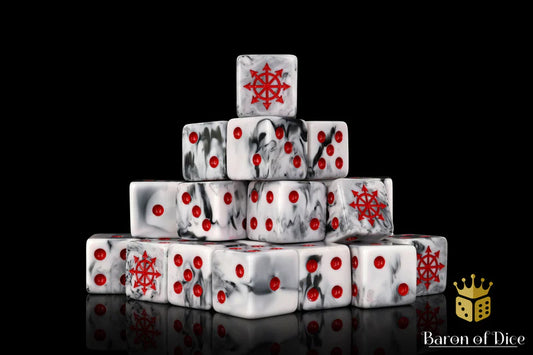 Baron of Dice - Chaos Demon - Marbled (Square Corner) / x25 Dice / 混沌惡魔 - 大理石紋(方角)
