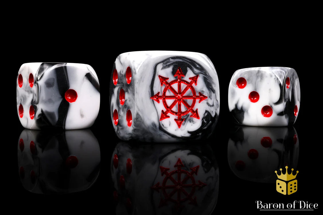 Baron of Dice - Chaos Demon - Marbled (Round Corner) / x25 Dice / 混沌惡魔 - 大理石紋(圓角)