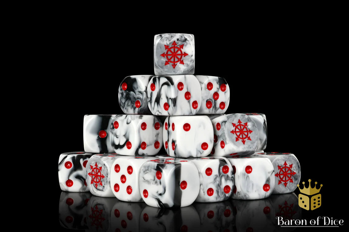 Baron of Dice - Chaos Demon - Marbled (Round Corner) / x25 Dice / 混沌惡魔 - 大理石紋(圓角)