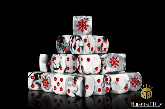 Baron of Dice - Chaos Demon - Marbled (Round Corner) / x25 Dice / 混沌惡魔 - 大理石紋(圓角)