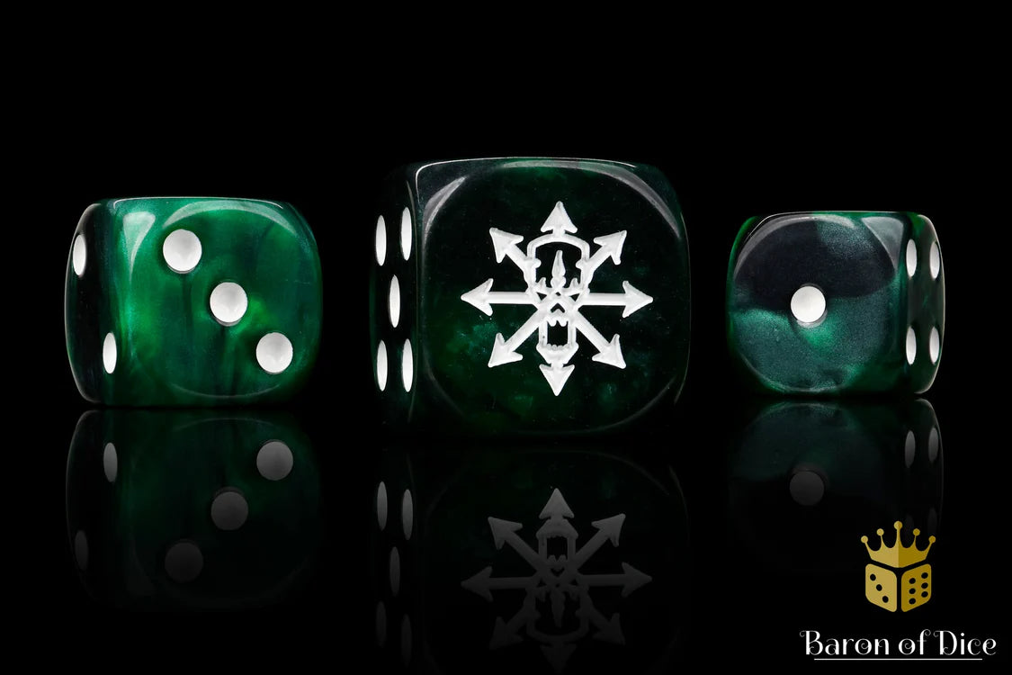 Baron of Dice - Tainted Knight - Green (Round Corner) / x25 Dice / 褻瀆騎士 - 綠(圓角)