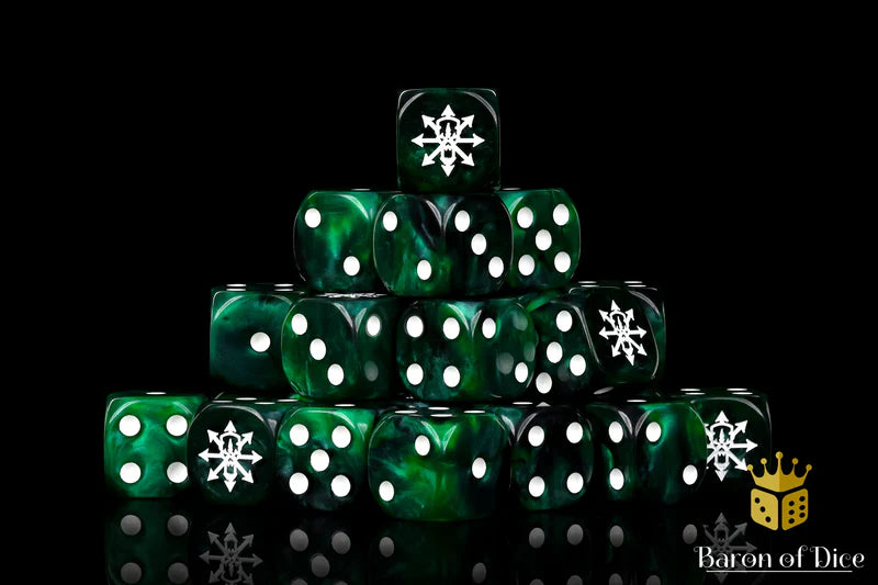 Baron of Dice - Tainted Knight - Green (Round Corner) / x25 Dice / 褻瀆騎士 - 綠(圓角)