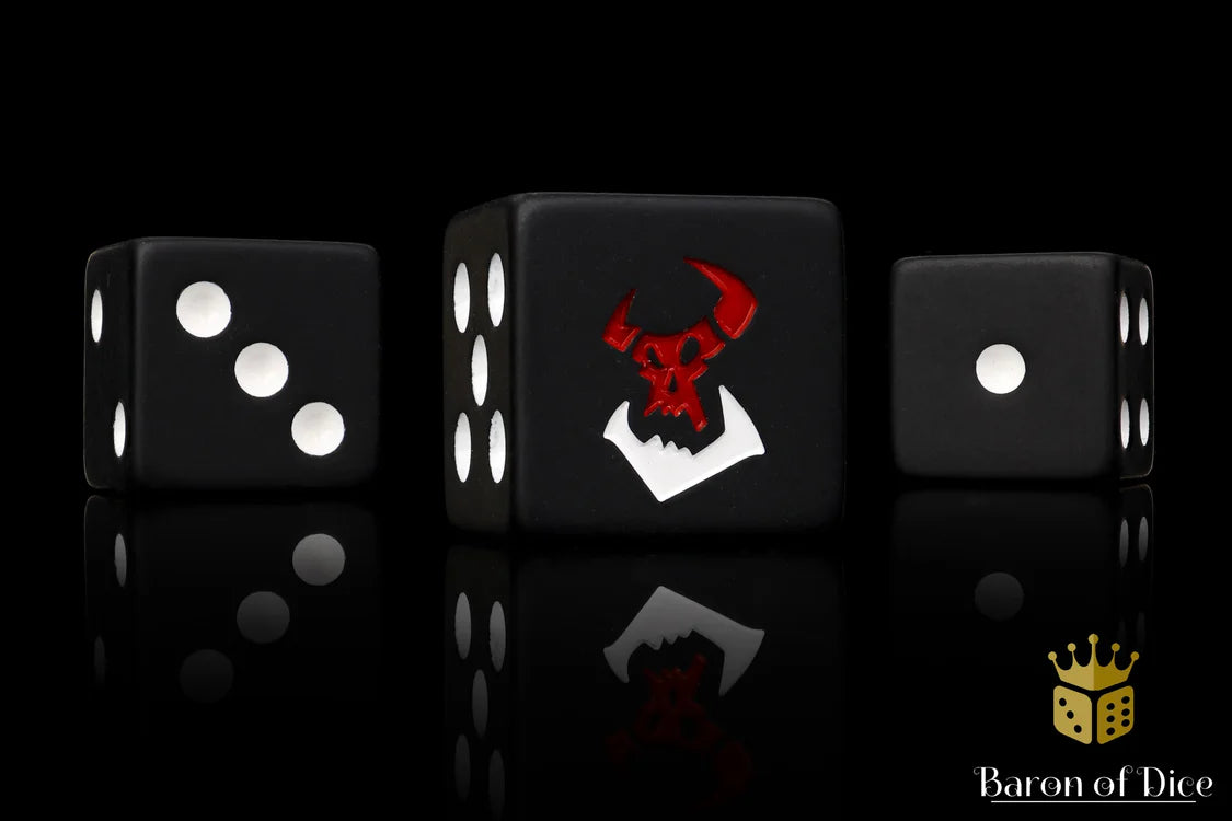 Baron of Dice - Black Orcs Dice (Square Corner) / x25 Dice / 黑歐克骰(方角)