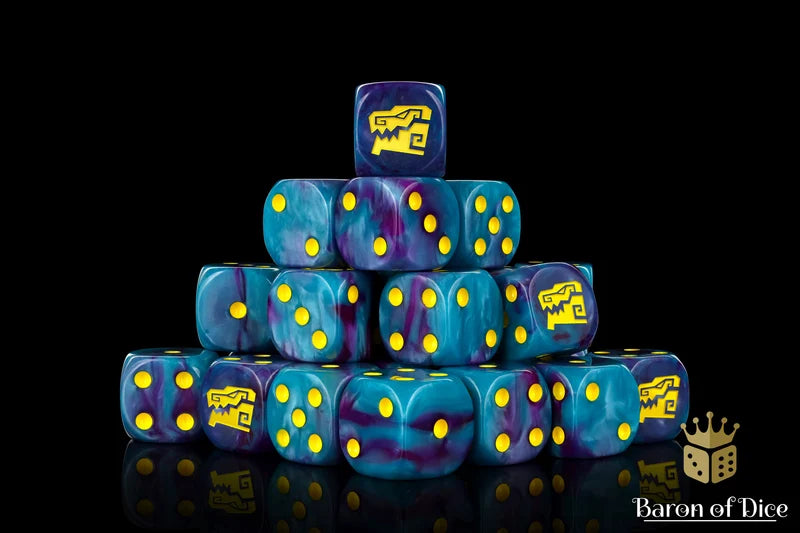 Baron of Dice - Aztec Gators Dice / x25 Dice (Round Corner) / 阿茲提克之鱷(圓角)