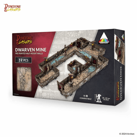 Dungeons & Lasers: Dwarven Mine PrismaCast™ Pre-Painted Terrain - 矮人礦井 PrismaCast™ 預塗地形