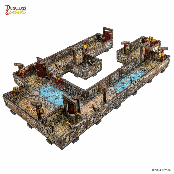 Dungeons & Lasers: Dwarven Mine PrismaCast™ Pre-Painted Terrain - 矮人礦井 PrismaCast™ 預塗地形