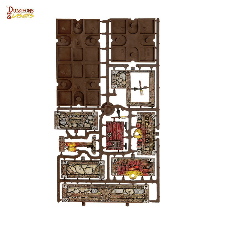 Dungeons & Lasers: Dwarven Mine PrismaCast™ Pre-Painted Terrain - 矮人礦井 PrismaCast™ 預塗地形