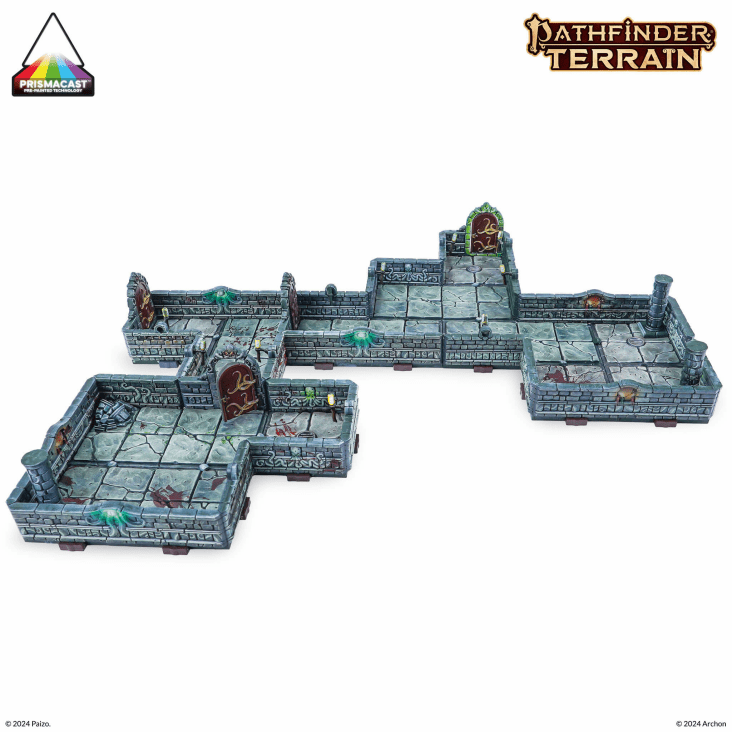 Dungeons & Lasers: Pathfinder Terrain: Abomination Vaults Pre-Painted Terrain - 尋路者地形: 憎惡地窖 預塗地形