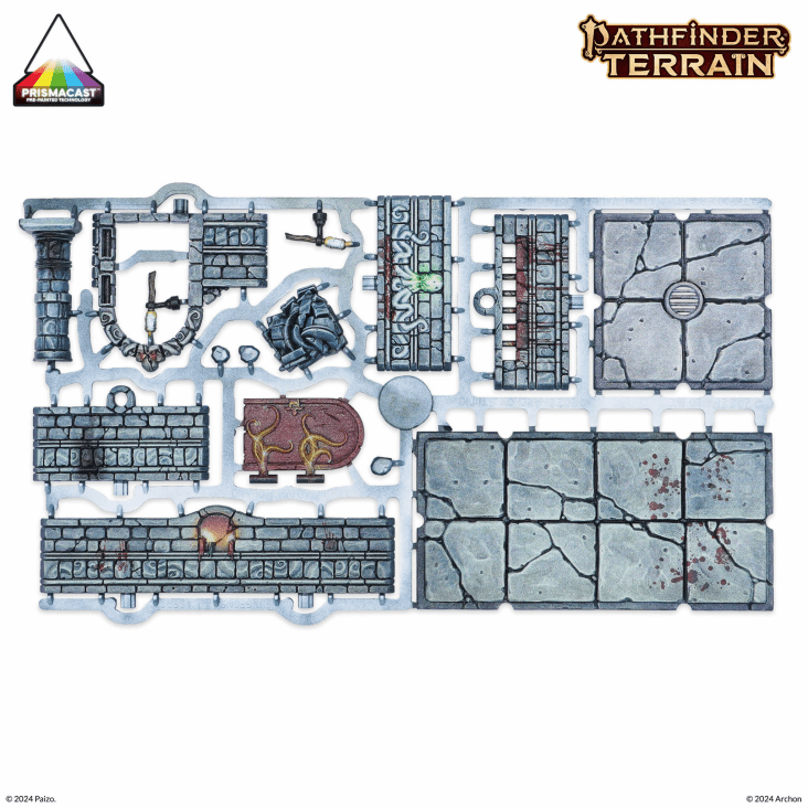 Dungeons & Lasers: Pathfinder Terrain: Abomination Vaults Pre-Painted Terrain - 尋路者地形: 憎惡地窖 預塗地形