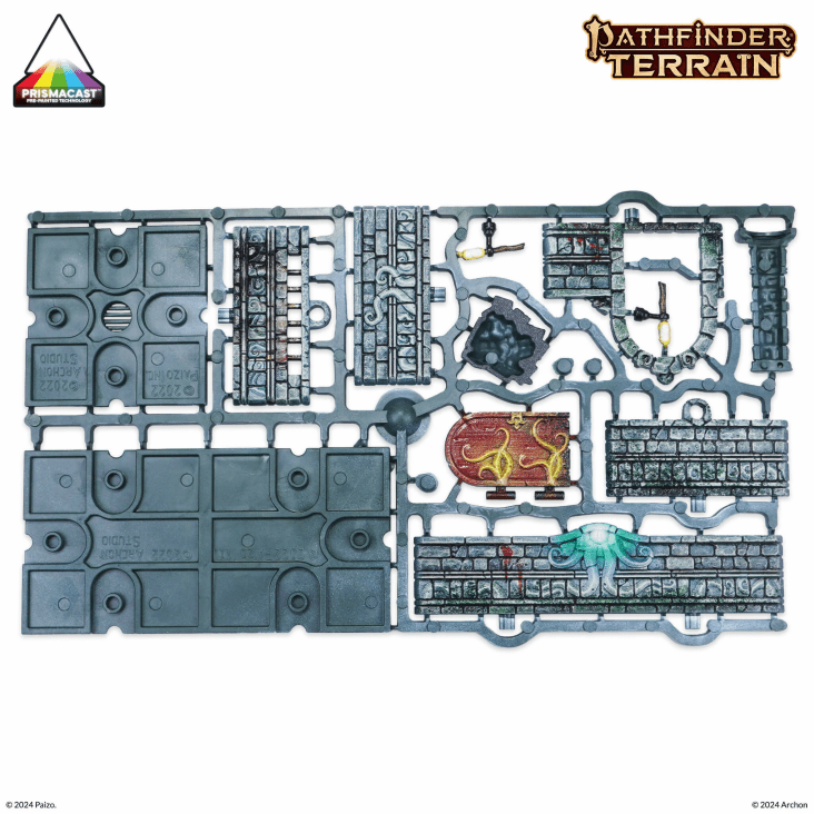 Dungeons & Lasers: Pathfinder Terrain: Abomination Vaults Pre-Painted Terrain - 尋路者地形: 憎惡地窖 預塗地形