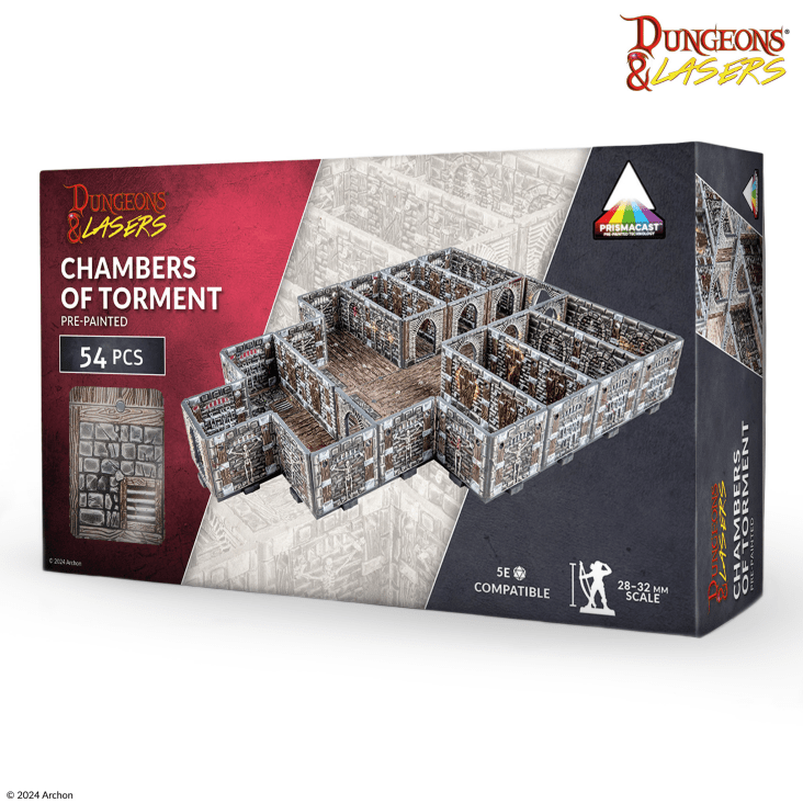 Dungeons & Lasers: Chambers of Torment PrismaCast™ Pre-Painted Terrain - 苦痛地牢 PrismaCast™ 預塗地形