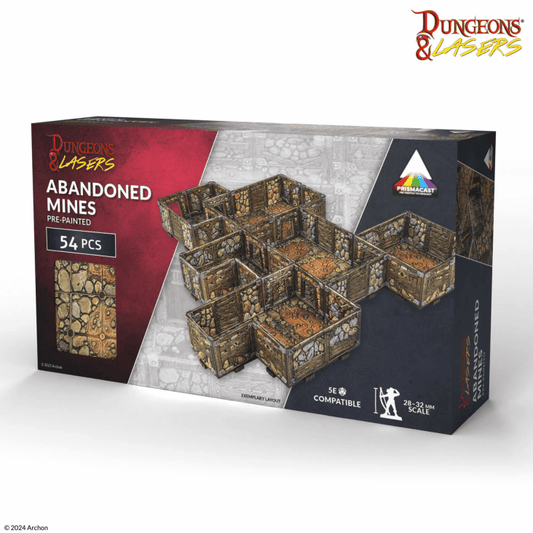Dungeons & Lasers: Abandoned Mines PrismaCast™ Pre-Painted Terrain - 遺棄礦坑 PrismaCast™ 預塗地形