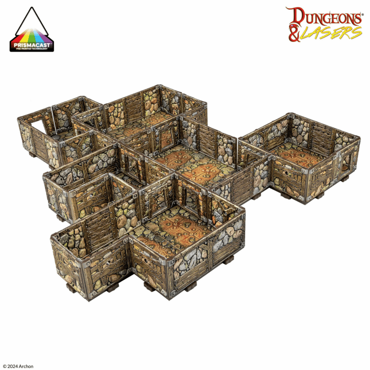 Dungeons & Lasers: Abandoned Mines PrismaCast™ Pre-Painted Terrain - 遺棄礦坑 PrismaCast™ 預塗地形
