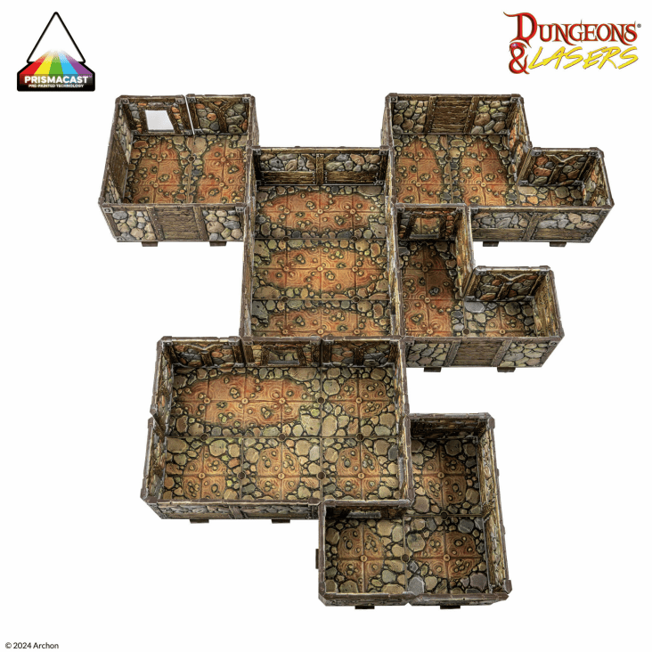 Dungeons & Lasers: Abandoned Mines PrismaCast™ Pre-Painted Terrain - 遺棄礦坑 PrismaCast™ 預塗地形