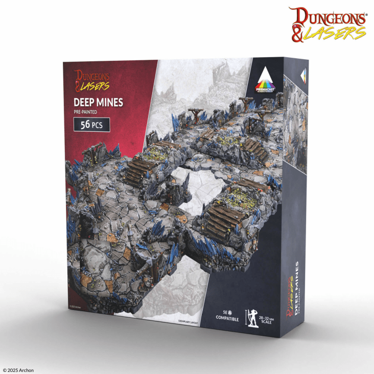 Dungeons & Lasers: Deep Mines PrismaCast™ Pre-Painted Terrain - 深坑礦脈 PrismaCast™ 預塗地形