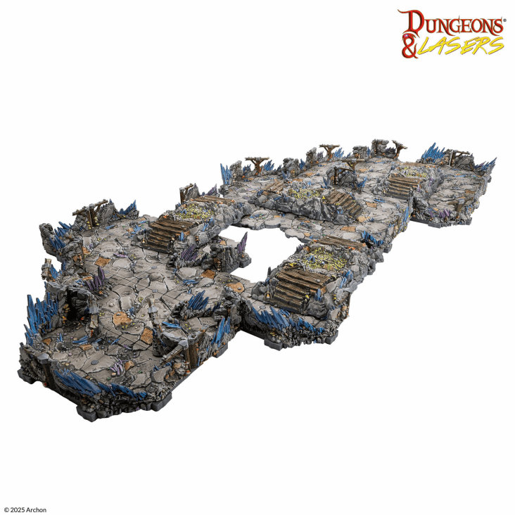 Dungeons & Lasers: Deep Mines PrismaCast™ Pre-Painted Terrain - 深坑礦脈 PrismaCast™ 預塗地形