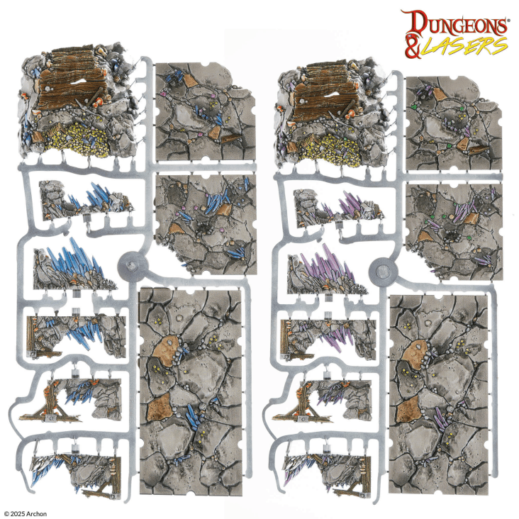 Dungeons & Lasers: Deep Mines PrismaCast™ Pre-Painted Terrain - 深坑礦脈 PrismaCast™ 預塗地形
