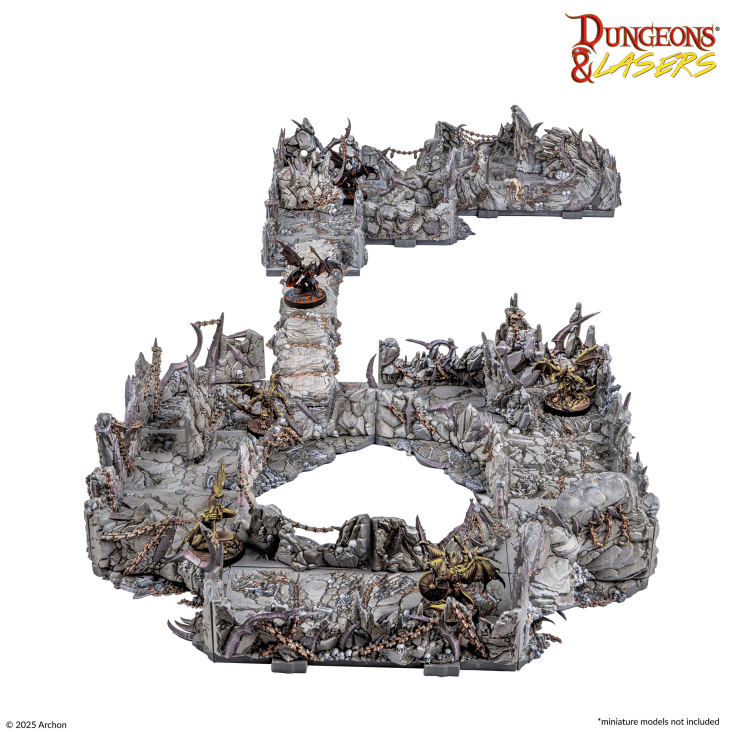 Dungeons & Lasers: Demonic Caves PrismaCast™ Pre-Painted Terrain - 邪魔洞穴 PrismaCast™ 預塗地形