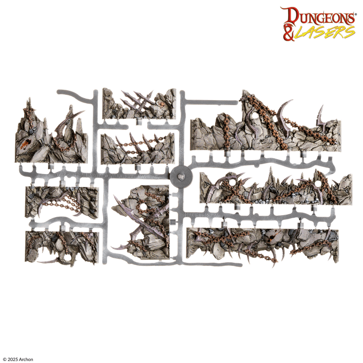 Dungeons & Lasers: Demonic Caves PrismaCast™ Pre-Painted Terrain - 邪魔洞穴 PrismaCast™ 預塗地形