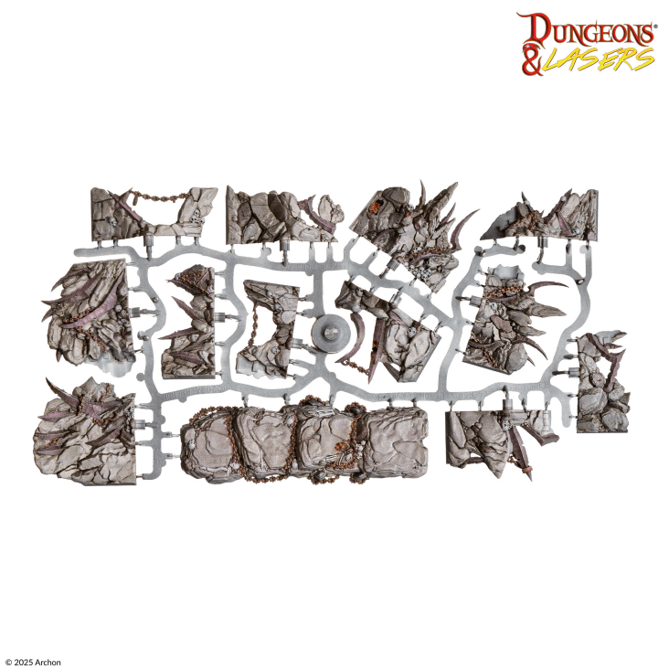 Dungeons & Lasers: Demonic Caves PrismaCast™ Pre-Painted Terrain - 邪魔洞穴 PrismaCast™ 預塗地形