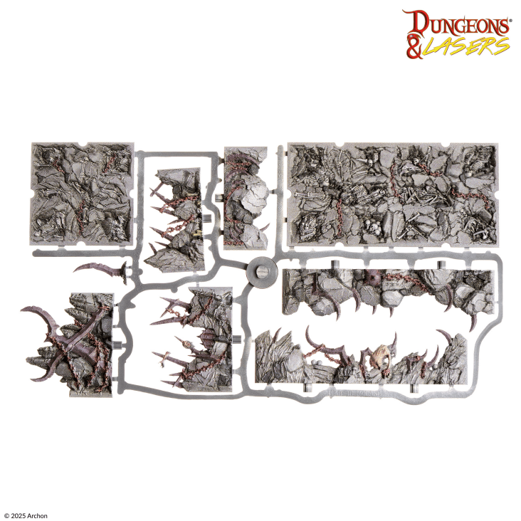 Dungeons & Lasers: Demonic Caves PrismaCast™ Pre-Painted Terrain - 邪魔洞穴 PrismaCast™ 預塗地形