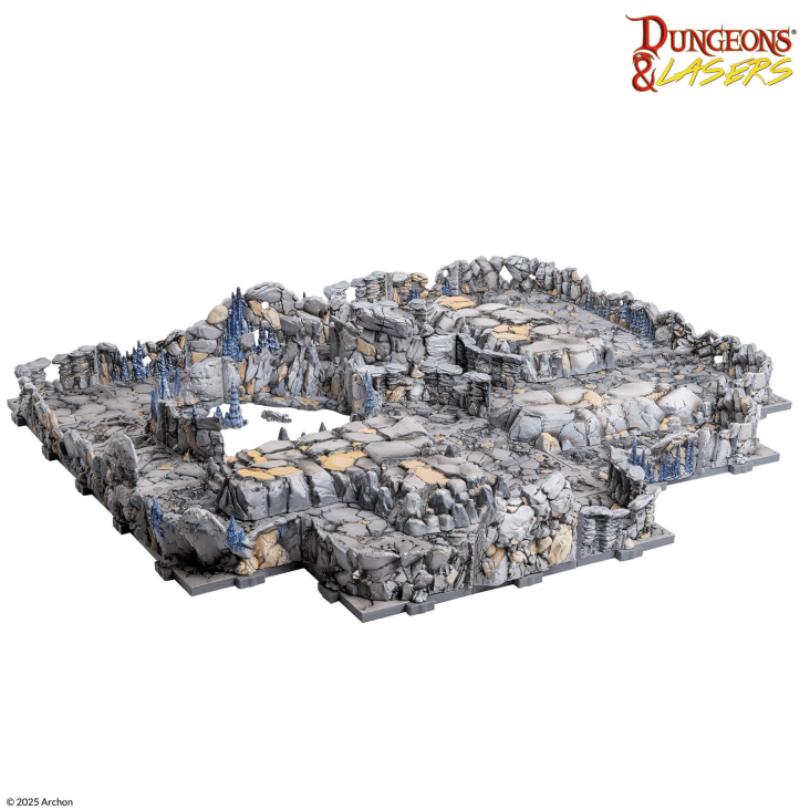 Dungeons & Lasers: Rocky Caves PrismaCast™ pre-painted Terrain - 巨岩洞穴 PrismaCast™ 預塗地形