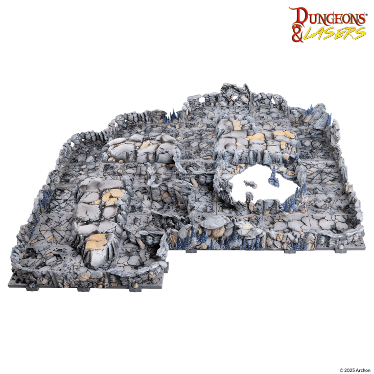 Dungeons & Lasers: Rocky Caves PrismaCast™ pre-painted Terrain - 巨岩洞穴 PrismaCast™ 預塗地形