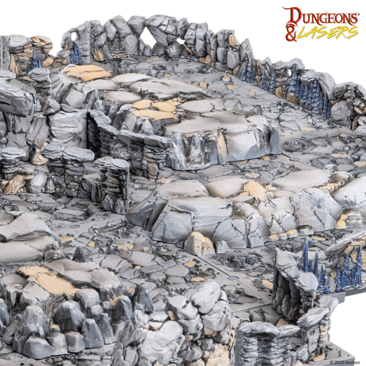 Dungeons & Lasers: Rocky Caves PrismaCast™ pre-painted Terrain - 巨岩洞穴 PrismaCast™ 預塗地形
