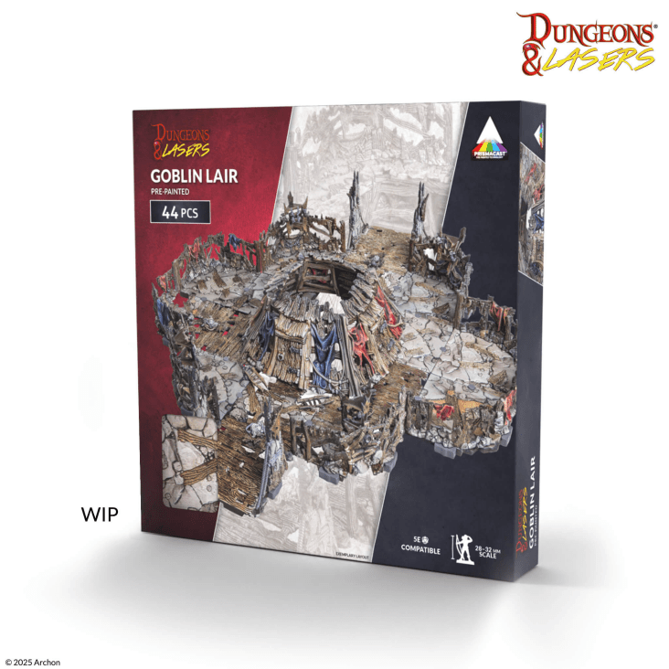 Dungeons & Lasers: Goblin Lair PrismaCast™ Pre-painted Terrain - 哥布林窩點 PrismaCast™ 預塗地形