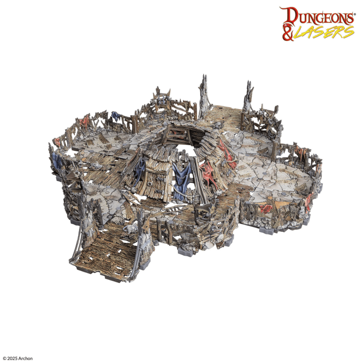 Dungeons & Lasers: Goblin Lair PrismaCast™ Pre-painted Terrain - 哥布林窩點 PrismaCast™ 預塗地形