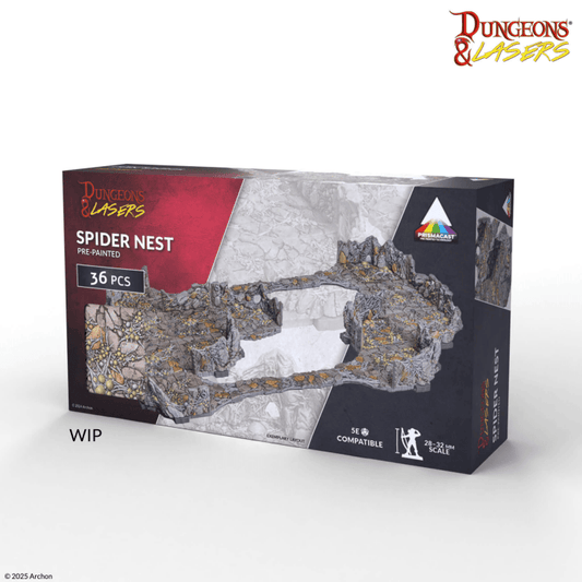 Dungeons & Lasers: Spider Nest PrismaCast™ Pre-painted Terrain - 蜘蛛巢穴 PrismaCast™ 預塗地形