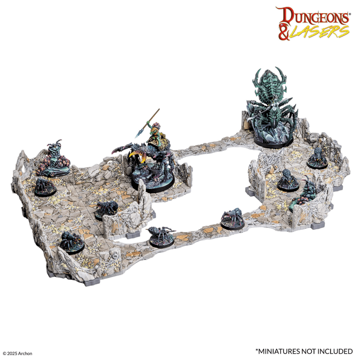 Dungeons & Lasers: Spider Nest PrismaCast™ Pre-painted Terrain - 蜘蛛巢穴 PrismaCast™ 預塗地形