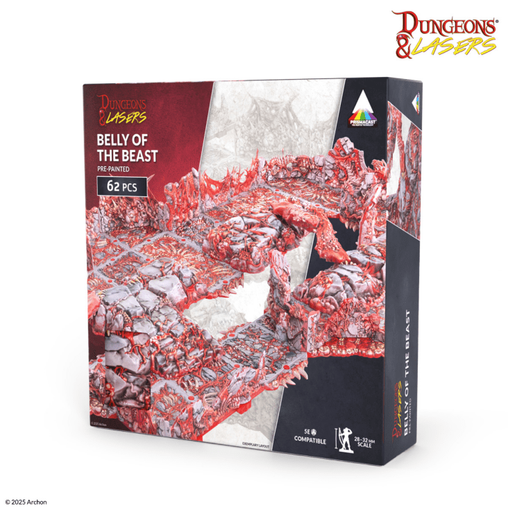 Dungeons & Lasers: Belly of the Beast Pre-painted Terrain - 野獸之腹 預塗地形